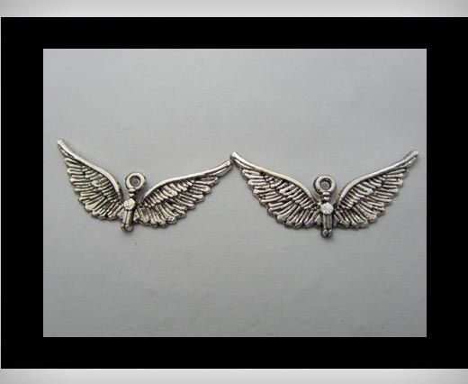 Zamak silver plated bead CA-3200