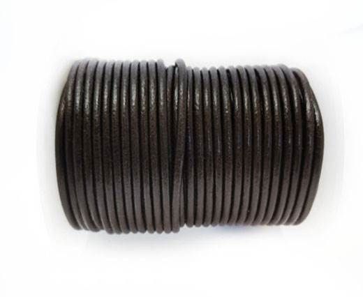 Round Leather cords  2,5mm - Coffee Brown