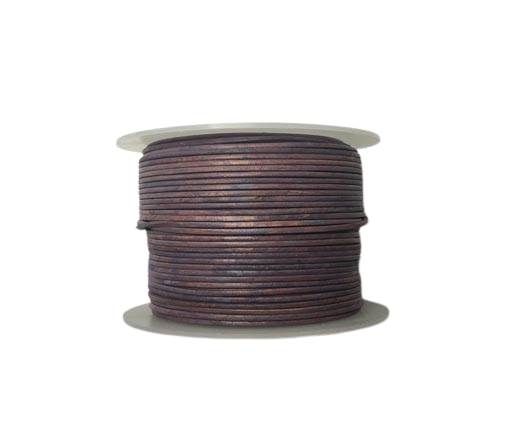 Cowhide Leather Jewelry Cord - 2mm-SE/812 Vintage Purple