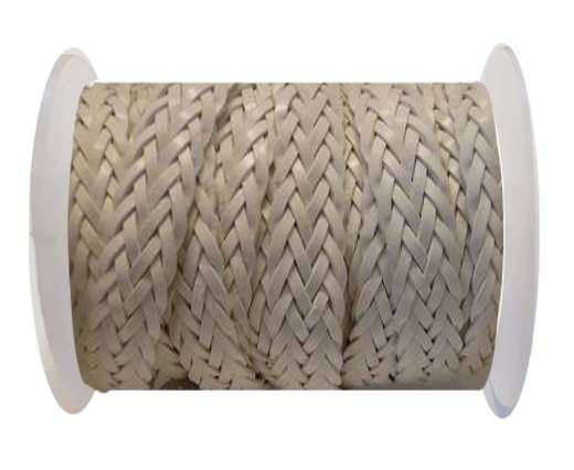 Flat Braided Cords-Style-2-12mm- White