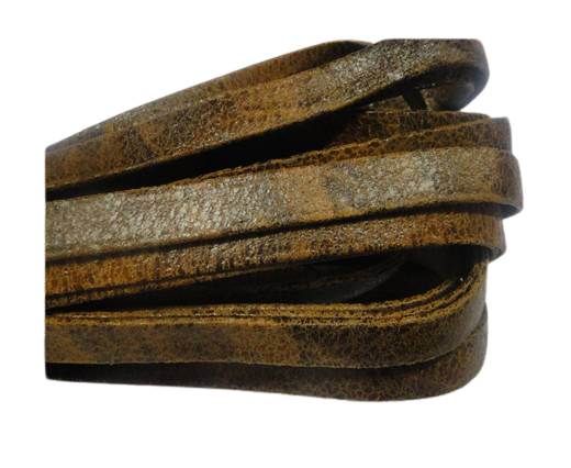 Flat Leather Cord Suede -10mm-vintage brown