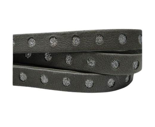 Flat Nappa with Glitter-silver-10MM