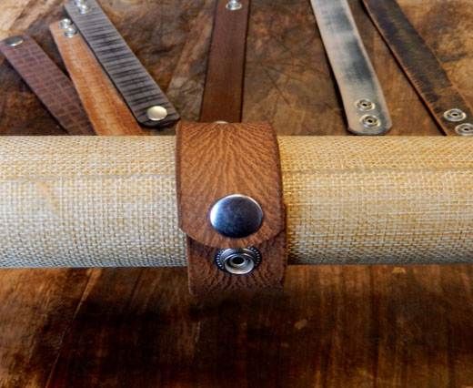 LEATHER CUFF - DESIGN 3 - VINTAGE SHADE CAMEL
