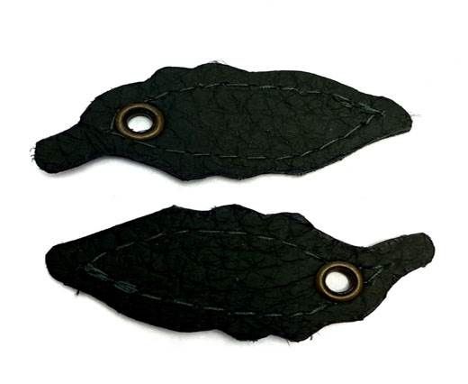 Mix Leather leaves packet -Green 5cm