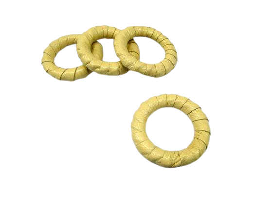 Leather Rings-Beige-34mm