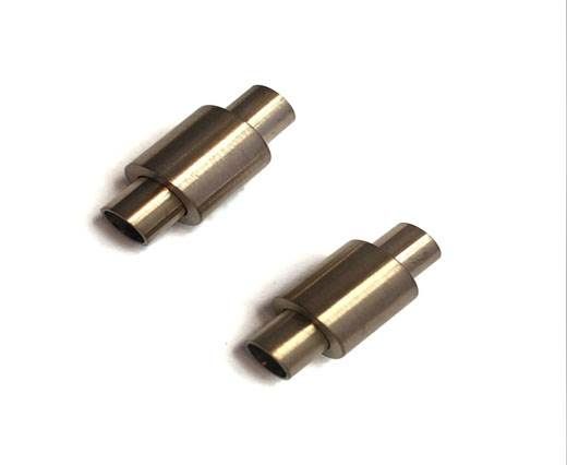 Stainless Steel Magnetic Clasp,Matt Rose Gold,MGST-11 4mm