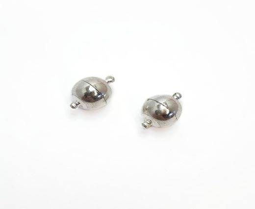 Magnetic Clasps, Zamak, Silver, MG1-10mm