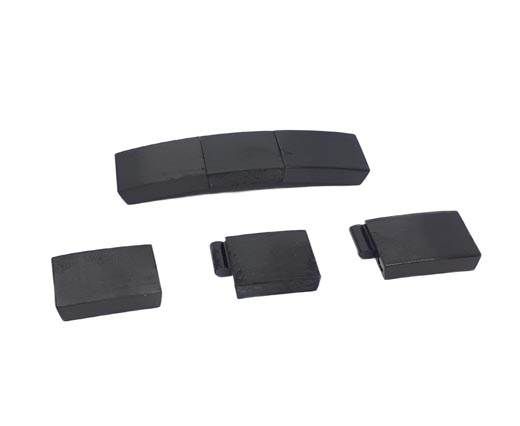 Stainless Steel Magnetic Clasp,Black Matt,MGST-275-10*3mm