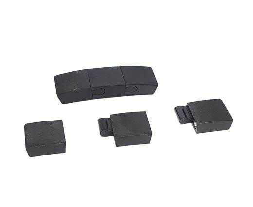 Stainless Steel Magnetic Clasp,Black Matt,MGST-276-8*3mm