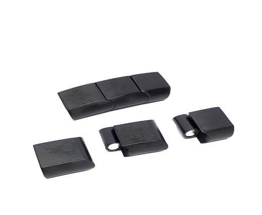 Stainless Steel Magnetic Clasp,Black Matt,MGST-279-11.5*6mm