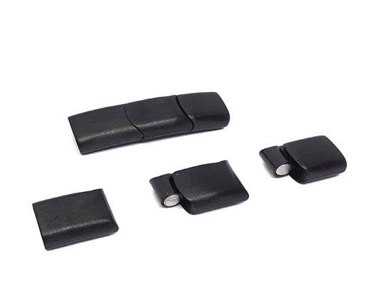 Stainless Steel Magnetic Clasp,Black Matt,MGST-281-10*5mm