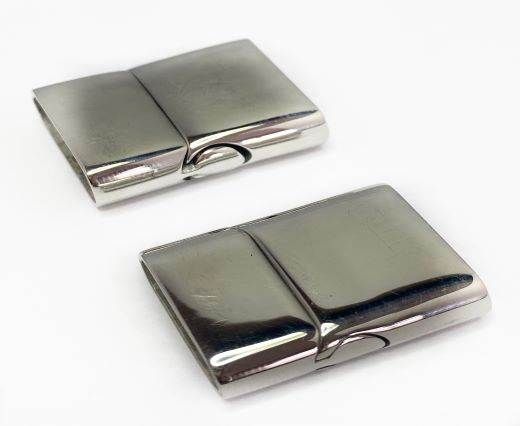 Stainless Steel Magnetic Clasp,Steel,MGST-32-18*5mm