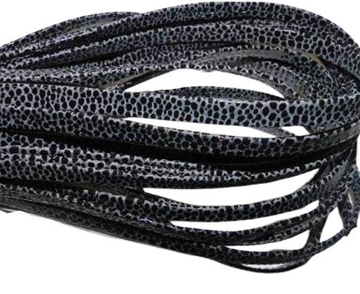 Nappa Leather Flat -5mm-raza grey + paillets black