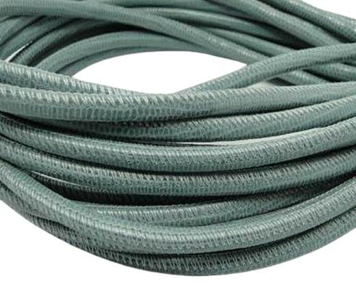 Real Round Nappa Leather cords-Lizard Prints-Pastel Blue Lizard-