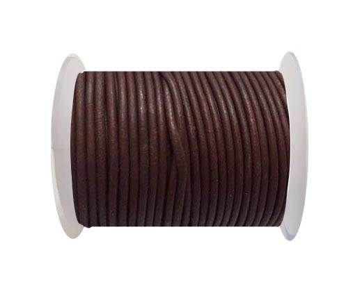 Round Leather Cord SE/R/Bordeaux - 2mm