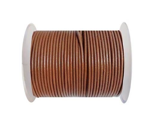 Round leather cord 2mm-BURNT SIENNA