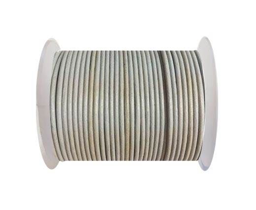 Round Leather Cord -5mm - PASTEL BLUE