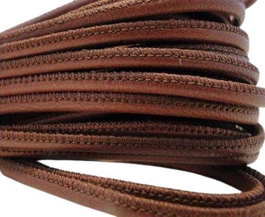 Round stitched nappa leather cord Light Bordeaux-2,5mm