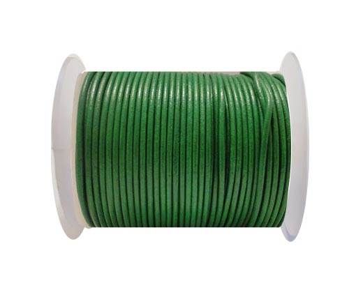 Round Leather Cord SE/R/Apple Green - 3mm