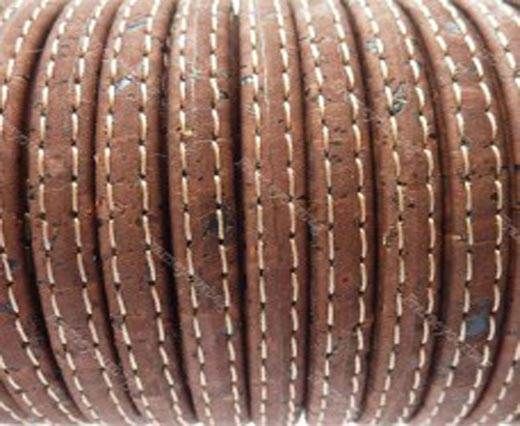 Cork Flat-Stitched-5mm-brown