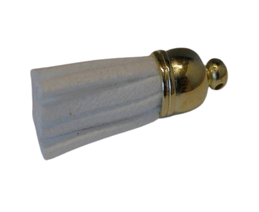 Tussels-Suede-Gold Caps-White-30mm