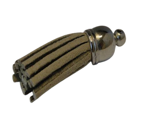 Tussels-Suede-Silver Caps-Beige-30mm