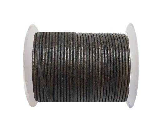Round Leather Cord SE/R/Vintage Brown-2mm