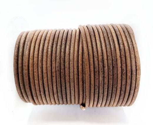 Round Leather cords  2,5mm - Vintage Taupe 