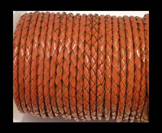 Round Braided Leather Cord SE/B/2010-Rust - 3mm