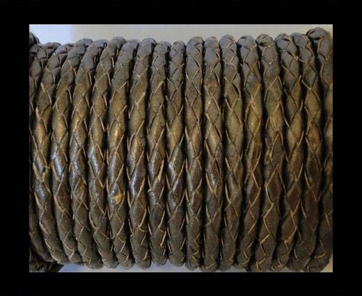 Round Braided Leather Cord SE/M/Taambaa - 3mm