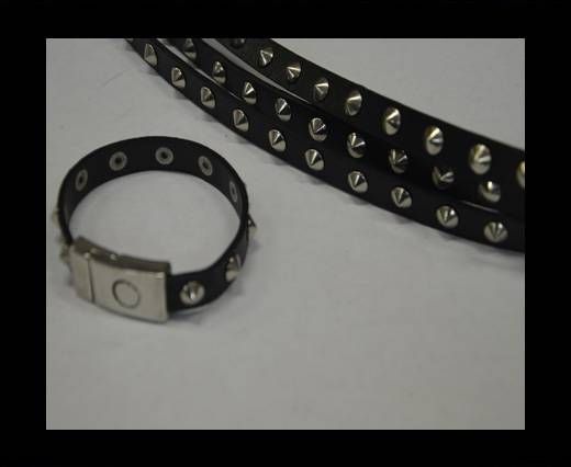 synthetic nappa leather with Metal 10mm-Black