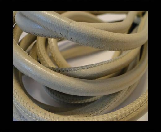 Round stitched nappa leather cord Light Beige-6mm