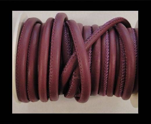 Round stitched nappa leather cord Purple-6mm