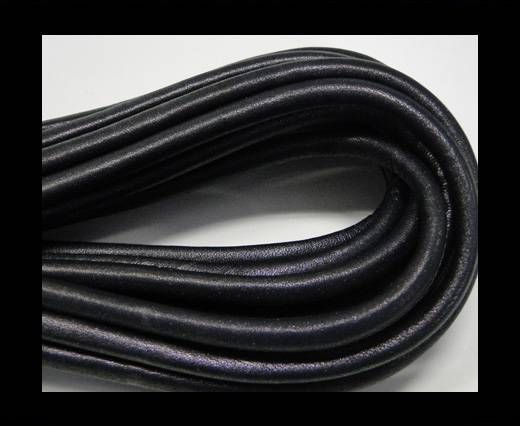 Round stitched nappa leather cord Violet -6mm