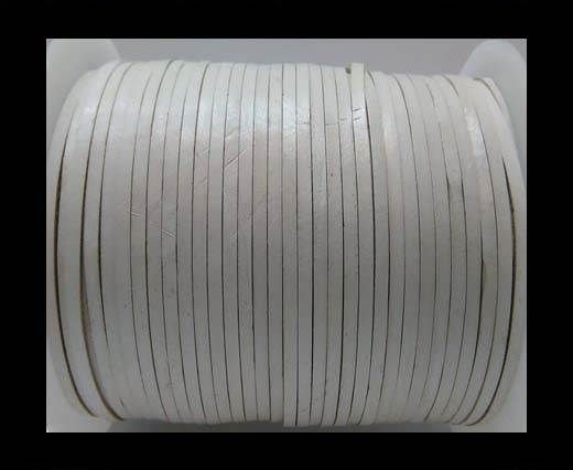 Cowhide Leather Jewelry Cord - 4mm-27408 - White