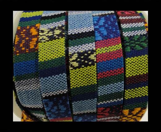 Flat multicolor Fabric cord-10mm-color2a
