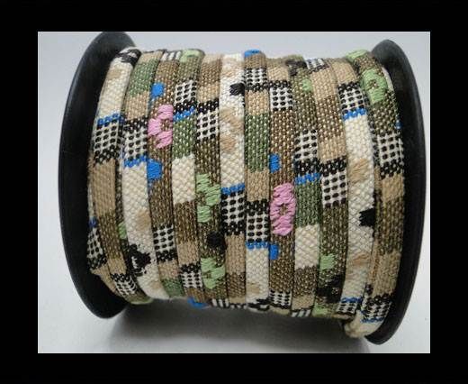 Flat multicolor Fabric cord-5mm-Color 8