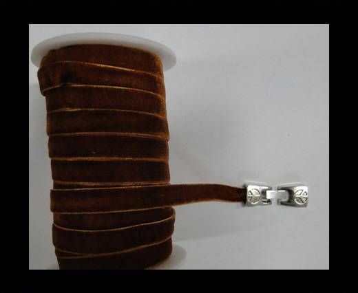 Flat Velvet Cords-10mm-Dark brown