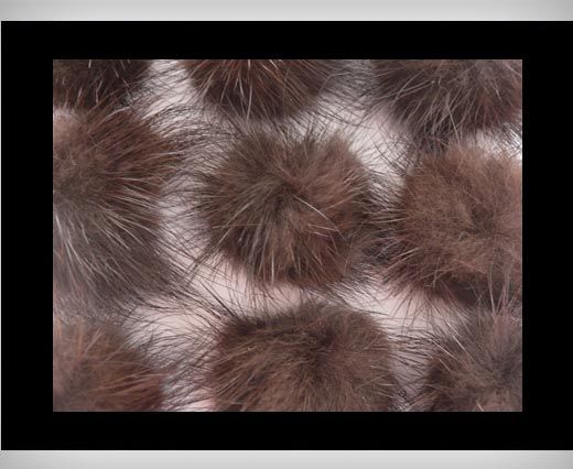 Mink Pom Pom Dark Brown