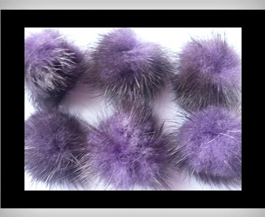 Mink Pom Pom Dark Purple