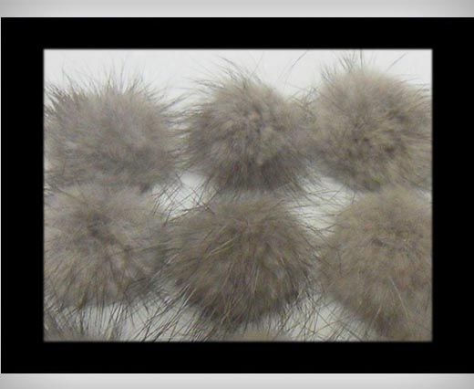 Mink Pom Pom Grey