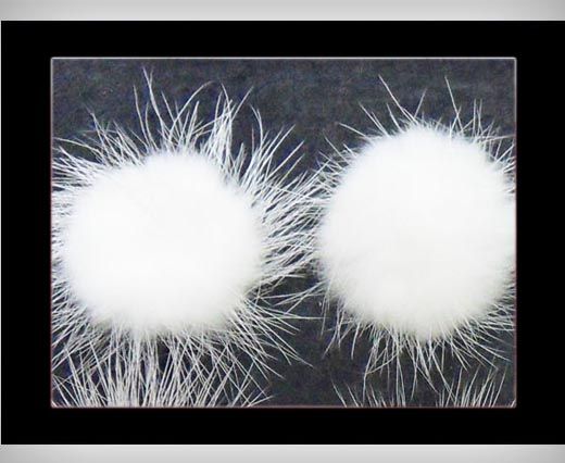 Mink Pom Pom White