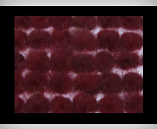 Mink Pom Pom Wine-Red