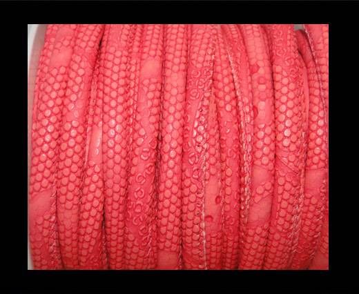 imitation nappa leather 6mm Snake-Dotted-Style - Dark Pink