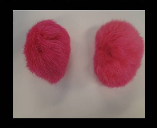 Rabbit Fur Pom Pom -Fuchsia-8cms