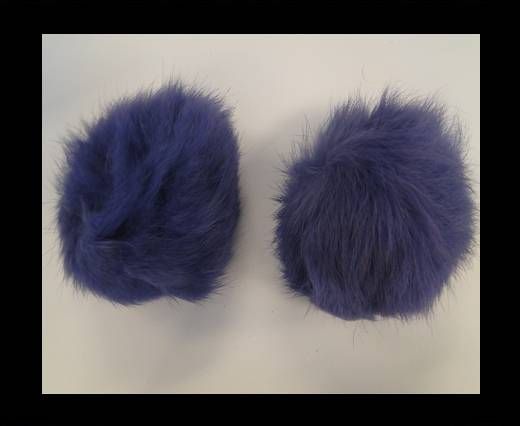 Rabbit Fur Pom Pom-Light Purple-9cms