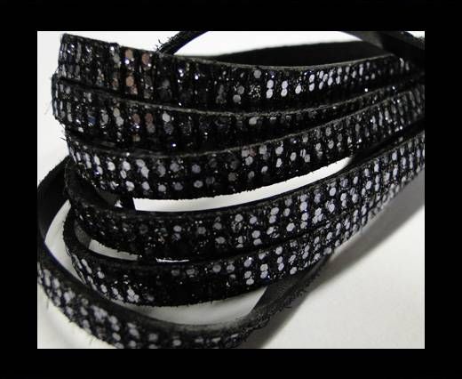 Real Nappa Leather - PEWTER -Glitter Style -10mm