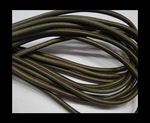 Round stitched nappa leather cord 6mm-Taupe