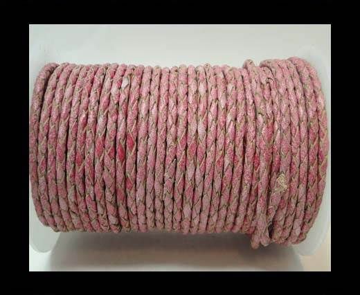 Round Braided Leather Cord-3mm- SE FBCW 08