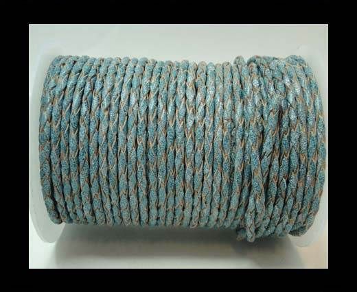 Round Braided Leather Cord-3mm- SE FBCW 11